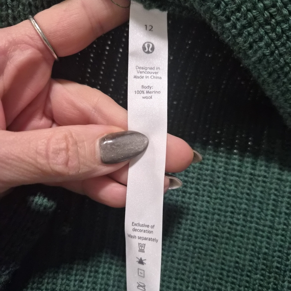Lululemon Green Open Front Cardigan Sweater - Picture 2 of 6